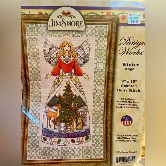 Jim Shore Office Jim Shore Design Works Winter Angel Counted Cross